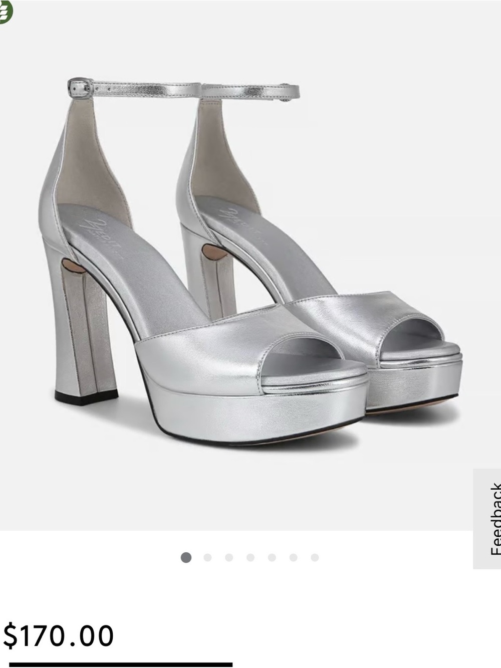 NEW: Women’s Silver Platform Ankle-Strap Heels - Delphie size 9